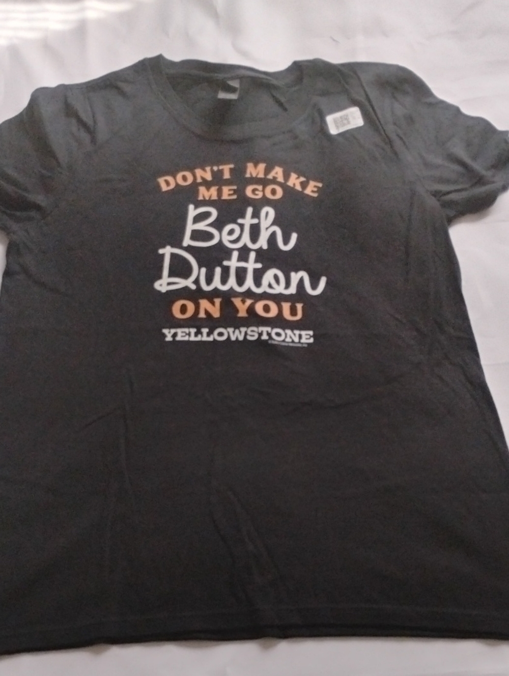 Gildan Black Kids Tee with White & Orange Yellowstone Graphic